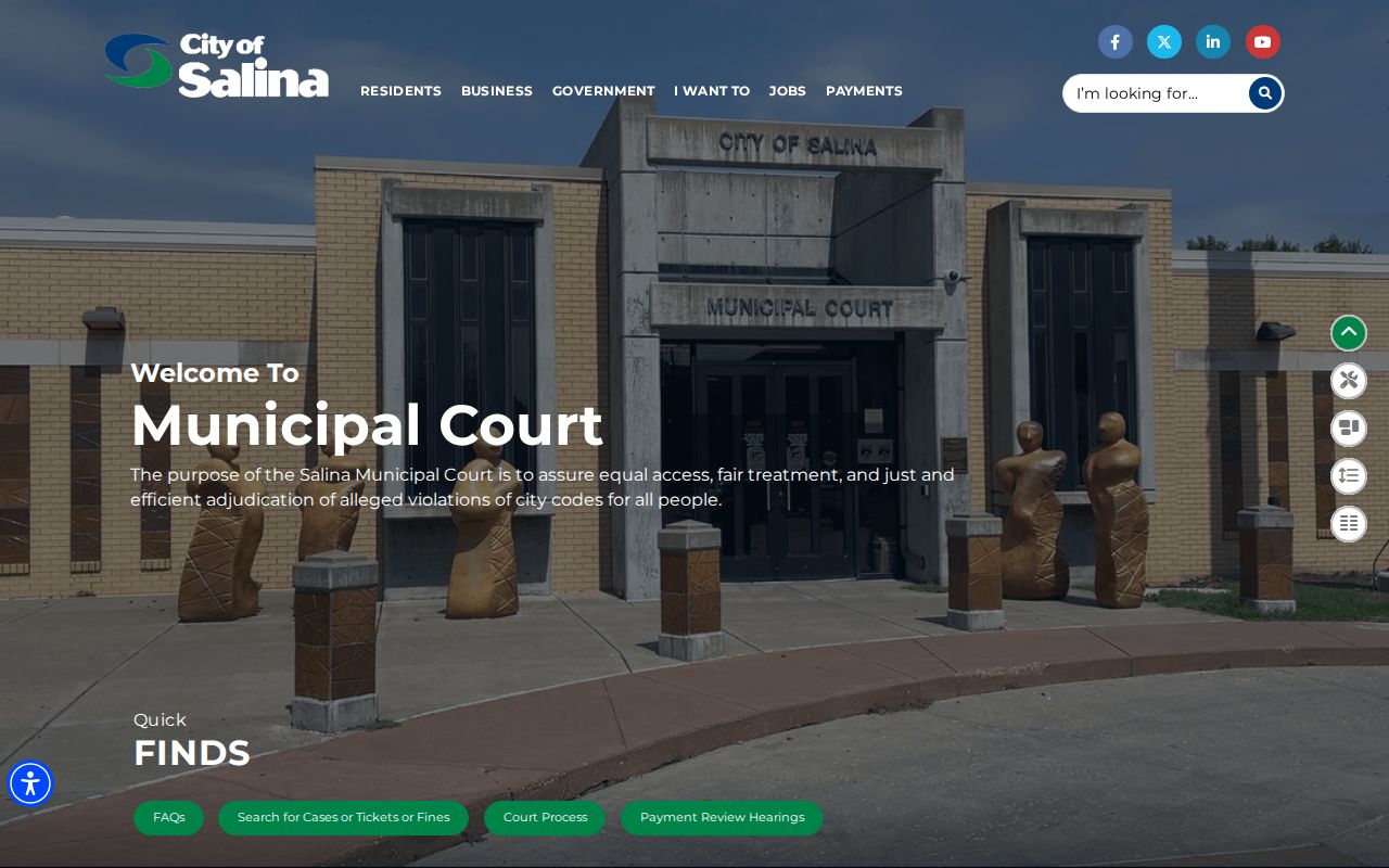 Salina court docket municipal court office
