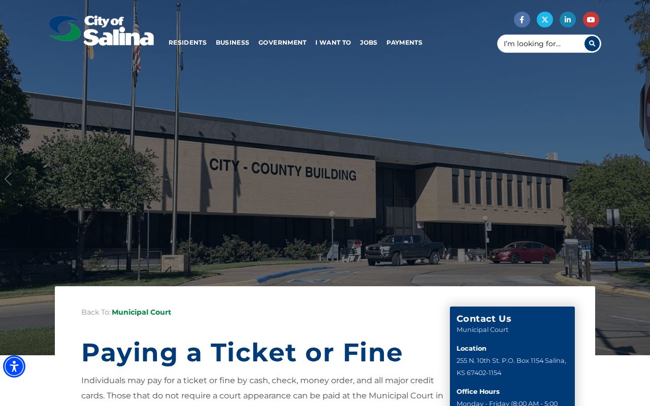 Salina court docket municipal payment choices