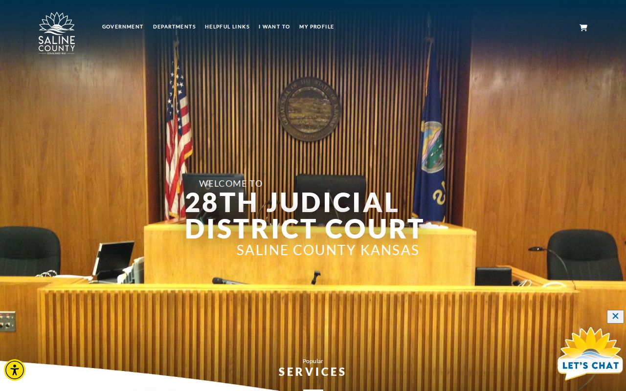 Saline County District Court page for local court docket routing